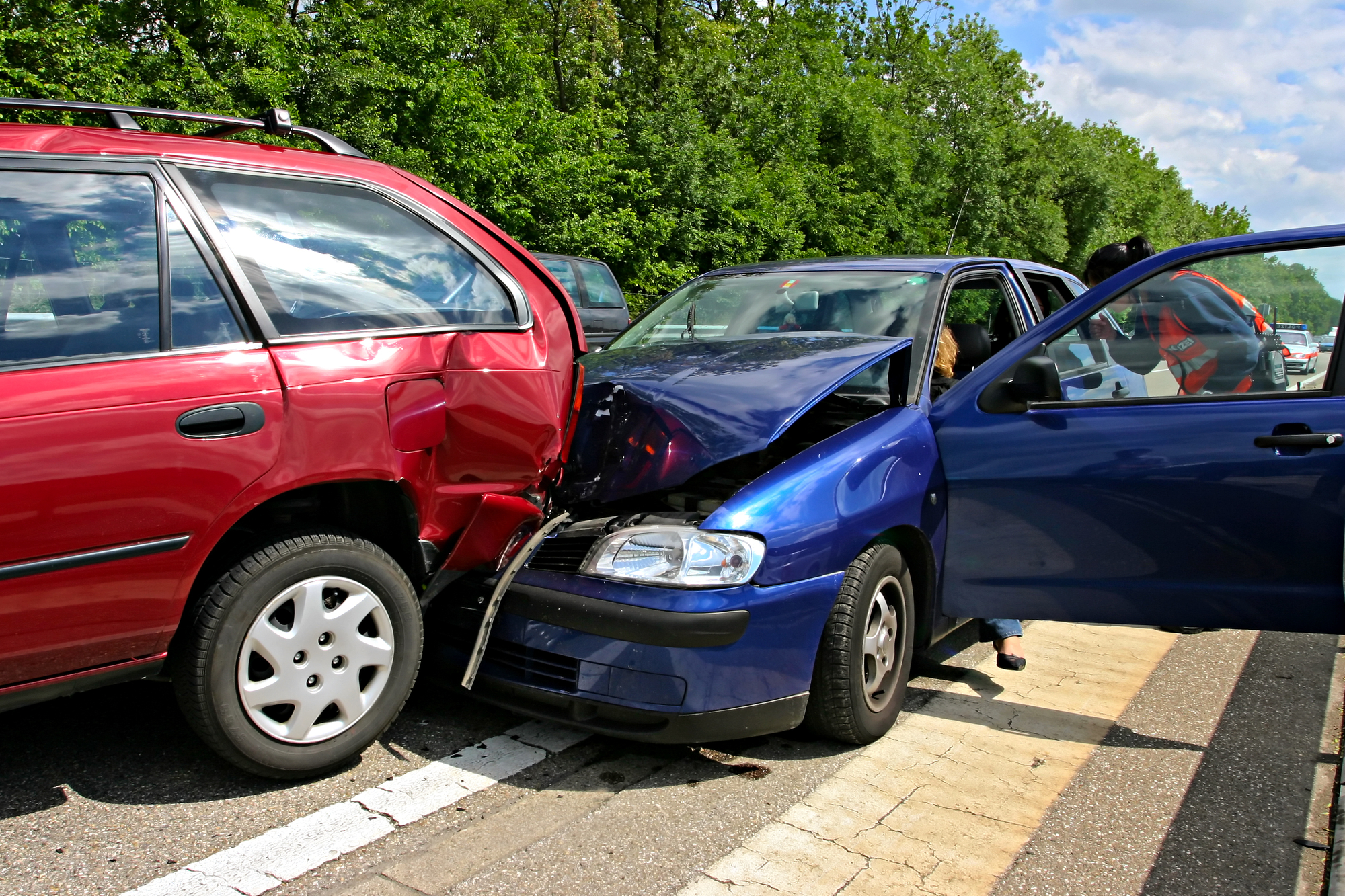 What's the most common type of motor vehicle accident in Santa Ana?