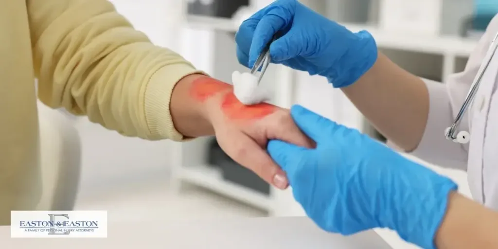 Example of Skin Burn at Work Claims Payouts in California